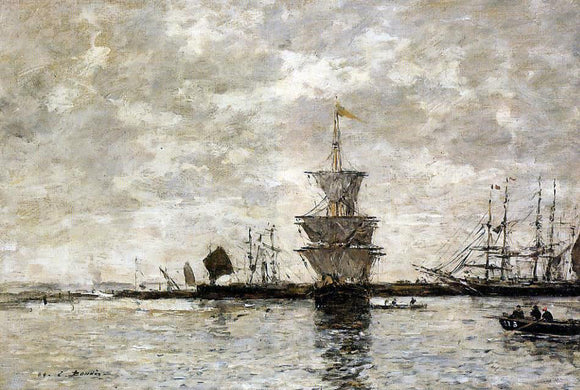  Eugene-Louis Boudin Le Havre, the Quarentine Basin - Art Print