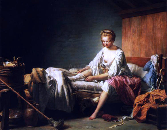  Nicolas-Bernard Lepicier Le Lever de Fanchon - Art Print