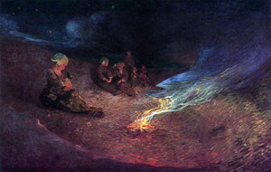  Ferdinand Du Puigaudeau Le Pouldu, Woman Breast Feeding on a Dune - Art Print