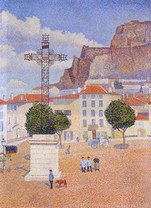  Albert Dubois-Pillet Le Puy: The Sunny Plaza - Art Print