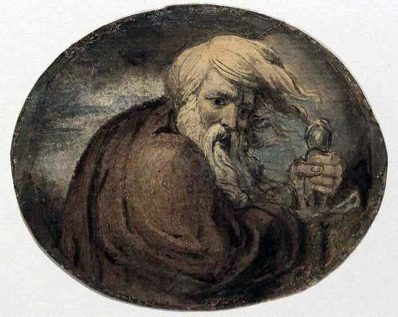  William Blake Lear Grasping a Sword - Art Print