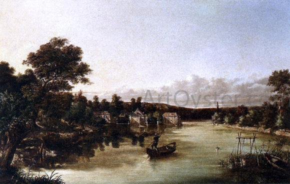  Emile Charles Lambinet Leaving for a Day of Fishing - Art Print