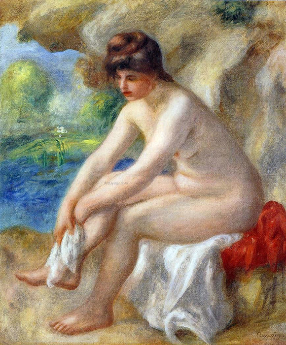  Pierre Auguste Renoir Leaving the Bath - Art Print