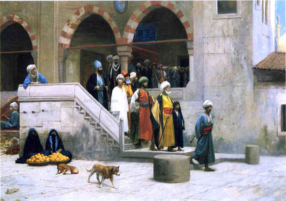  Jean-Leon Gerome Leaving the Mosque - Art Print