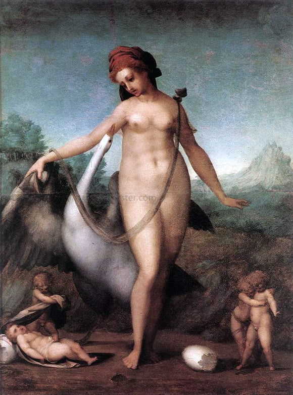  Jacopo Pontormo Leda and the Swan - Art Print