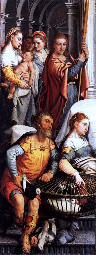  Pieter Aertsen Left Wing of a Triptych with the Adoration of the Magi (reverse side) - Art Print