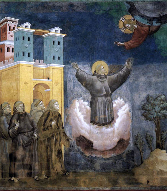  Giotto Di Bondone Legend of St Francis: 12. Ecstasy of St Francis (Upper Church, San Francesco, Assisi) - Art Print