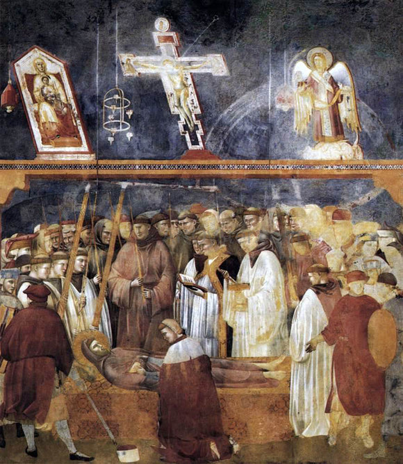  Giotto Di Bondone Legend of St Francis: 22. Verification of the Stigmata (Upper Church, San Francesco, Assisi) - Art Print