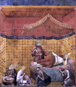  Giotto Di Bondone Legend of St Francis: 25. Dream of St Gregory (Upper Church, San Francesco, Assisi) - Art Print