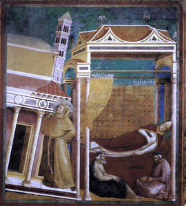  Giotto Di Bondone Legend of St Francis: 6. Dream of Innocent III (Upper Church, San Francesco, Assisi) - Art Print