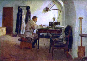 Ilia Efimovich Repin Leo Tolstoy in His Study - Art Print
