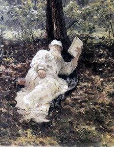  Ilia Efimovich Repin Leo Tolstoy in the forest - Art Print
