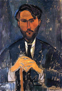  Amedeo Modigliani Leopold Zborowski with Cane (also known as Portrait of Zborowski with Yellow Hands) - Art Print
