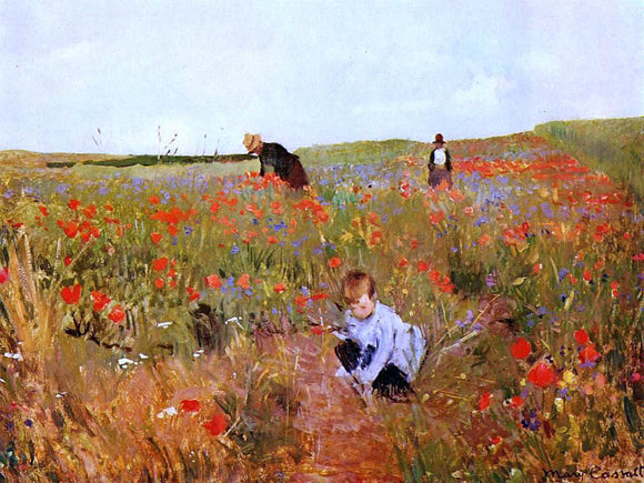  Mary Cassatt Les Coquelicots (also known as Red Poppies) - Art Print