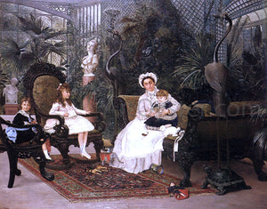  Alphonse Hirsch Les Enfants Camando dans le Jardin d'Hiver de leur Hotel Particulier - Art Print