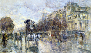  Frederick Childe Hassam Les Grands Boulevards, Paris - Art Print