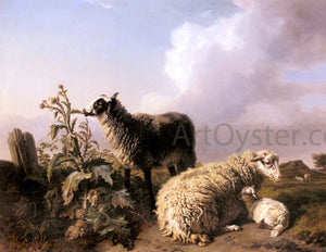  Edmond Baptiste Tschaggeny Les Moutons - Art Print