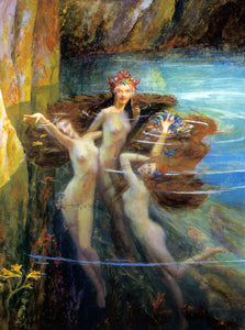  Gaston Bussiere Les Nereides - Art Print