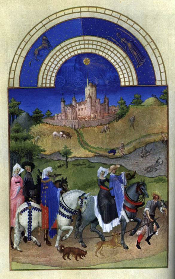  The Johan Limbourg Les tres riches heures du Duc de Berry: Aout (August) - Art Print