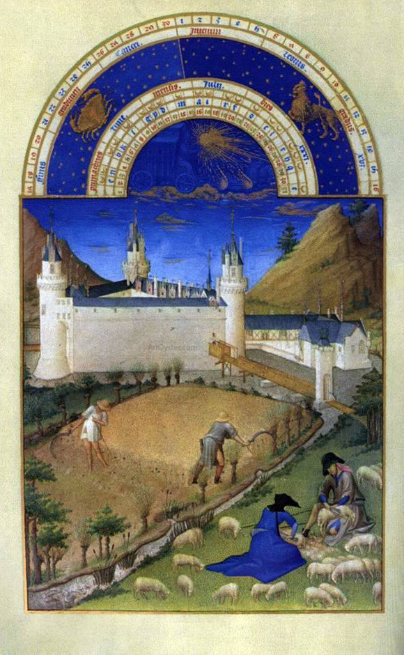  The Johan Limbourg Les tres riches heures du Duc de Berry: Juillet (July) - Art Print