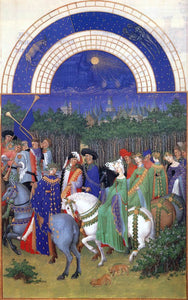  The Johan Limbourg Les tres riches heures du Duc de Berry: Mai (May) - Art Print