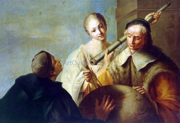  Giuseppe Angeli Lesson in Astronomy - Art Print