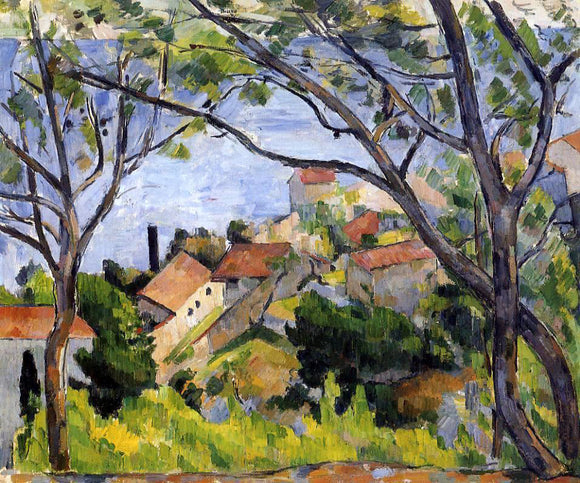  Paul Cezanne L'Estaque, View Through the Trees - Art Print