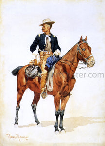  Frederic Remington Lieutenant S. C. Robertson, Chief of the Crow Scouts - Art Print
