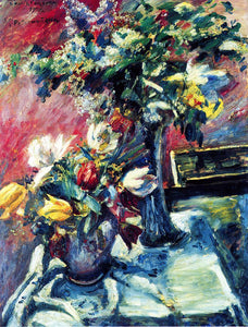  Lovis Corinth Lilac and Tulips - Art Print