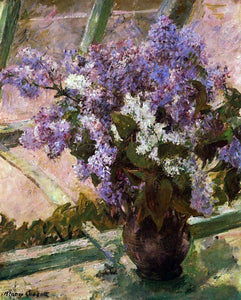  Mary Cassatt Lilacs in a Window - Art Print