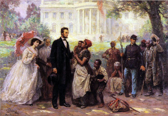  Jean-Leon Gerome Ferris Lincoln and the Contrabands, 1863 - Art Print