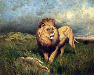  Rosa Bonheur Lion and Prey (also known as The Kill) - Art Print