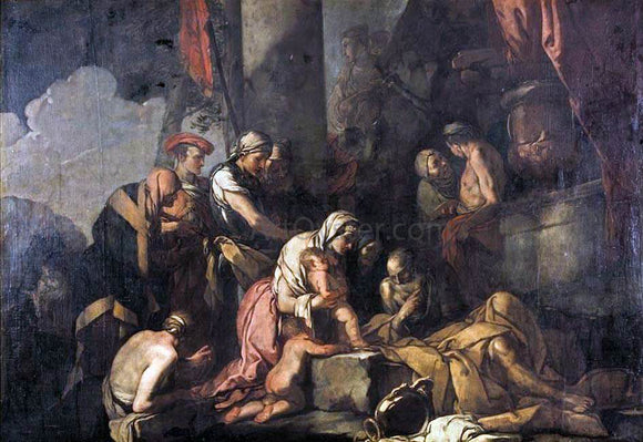  Giulio Carpioni Liriope Bringing Narcissus before Tiresias - Art Print