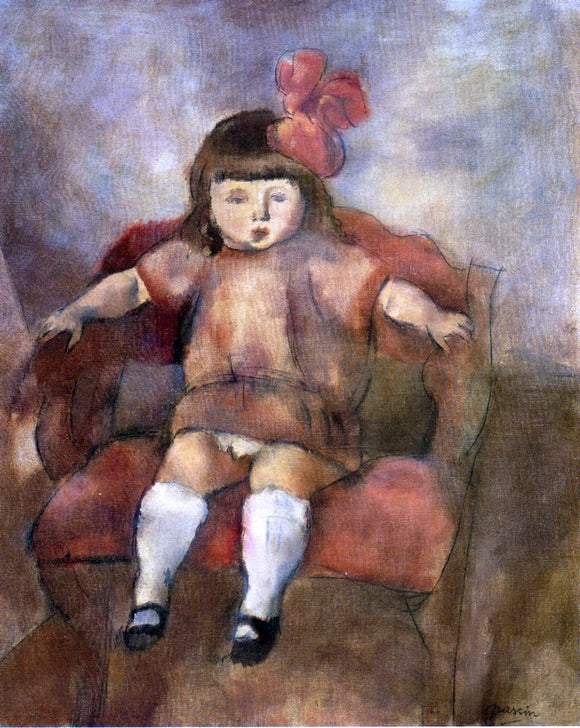  Jules Pascin Little Gifl on an Armchair - Art Print