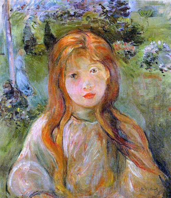  Berthe Morisot Little Girl at Mesnil (Jeanne Bodeau) - Art Print