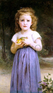  William Adolphe Bouguereau A Little Girl Holding Apples - Art Print