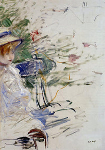  Berthe Morisot Little Girl in a Garden - Art Print