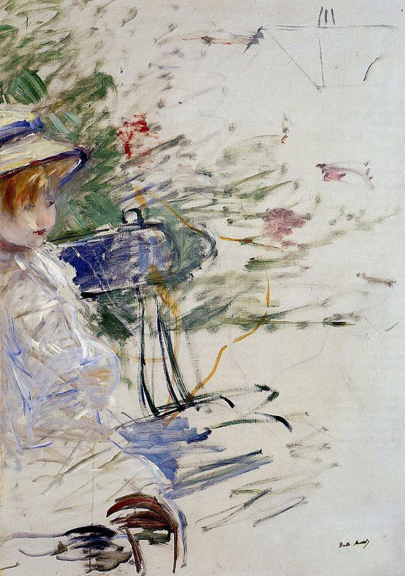  Berthe Morisot Little Girl in a Garden - Art Print