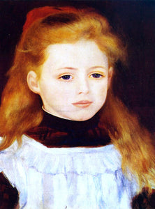  Pierre Auguste Renoir Little Girl in a White Apron (also known as Portrait of Lucie Berard) - Art Print