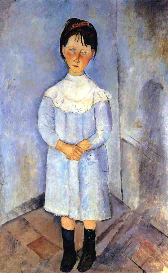  Amedeo Modigliani Little Girl in Blue - Art Print
