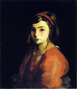  Robert Henri Little Girl in Red (also known as Agnes in Red) - Art Print