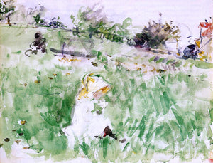  Berthe Morisot Little Girl Sitting on the Grass - Art Print