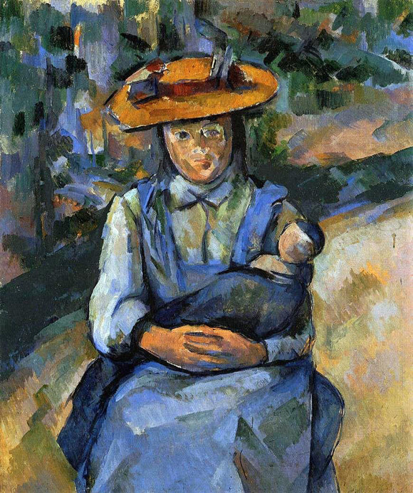  Paul Cezanne Little Girl with a Doll - Art Print