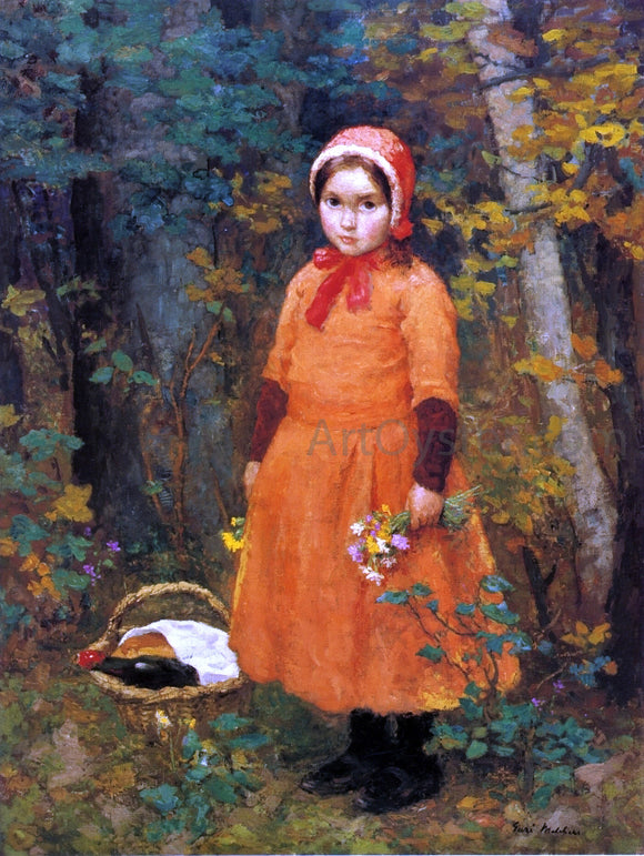  Gari Melchers Little Red Riding Hood - Art Print