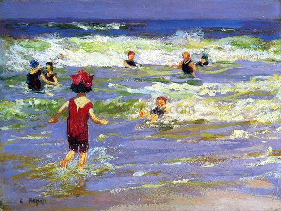  Edward Potthast Little Sea Bather - Art Print