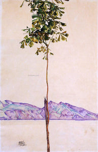  Egon Schiele Little Tree (also known as Chestnut Tree at Lake Constance) - Art Print