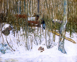  Julian Alden Weir Loading Ice - Art Print