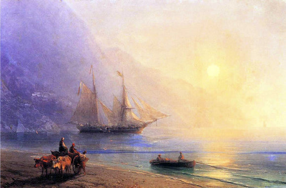 Ivan Constantinovich Aivazovsky Loading Provisions off the Crimean Coast - Art Print