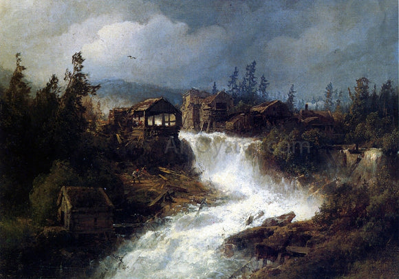  Herman Herzog Logging in the Mountains - Art Print