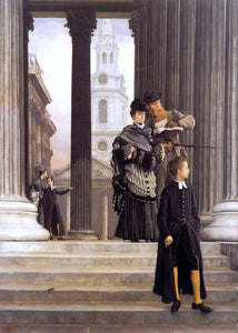  James Tissot London Visitors - Art Print